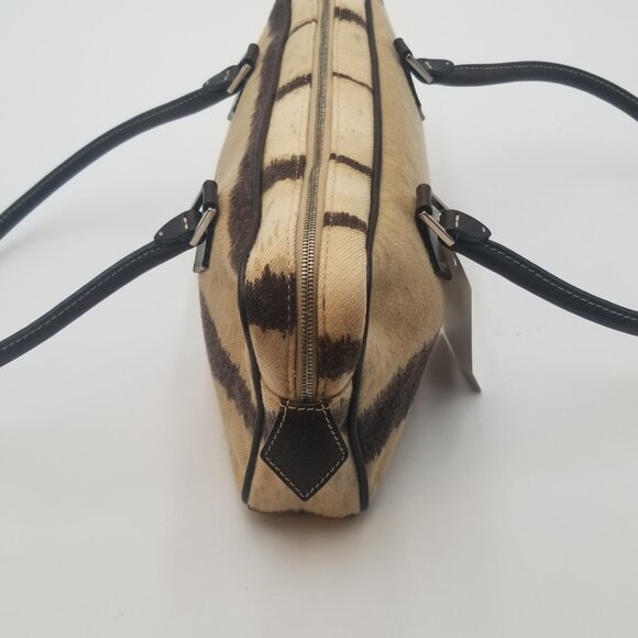 Valentino Garavani vintage animal print beige brown shoulder bag - Picture 5 of 12